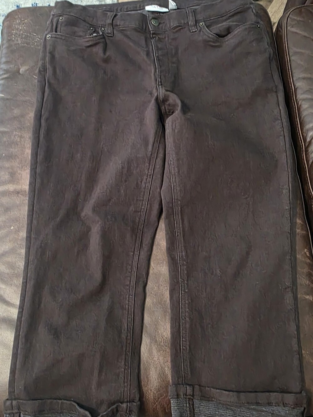 Women's Brown Casual Capri Jeans